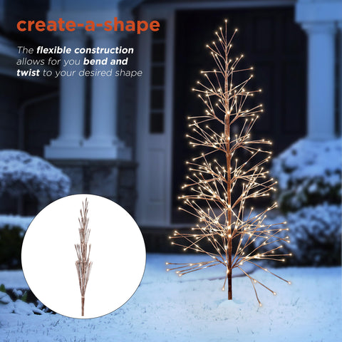 Alpine Corporation close-up of flocked branches highlighting snowy texture and realistic appearance