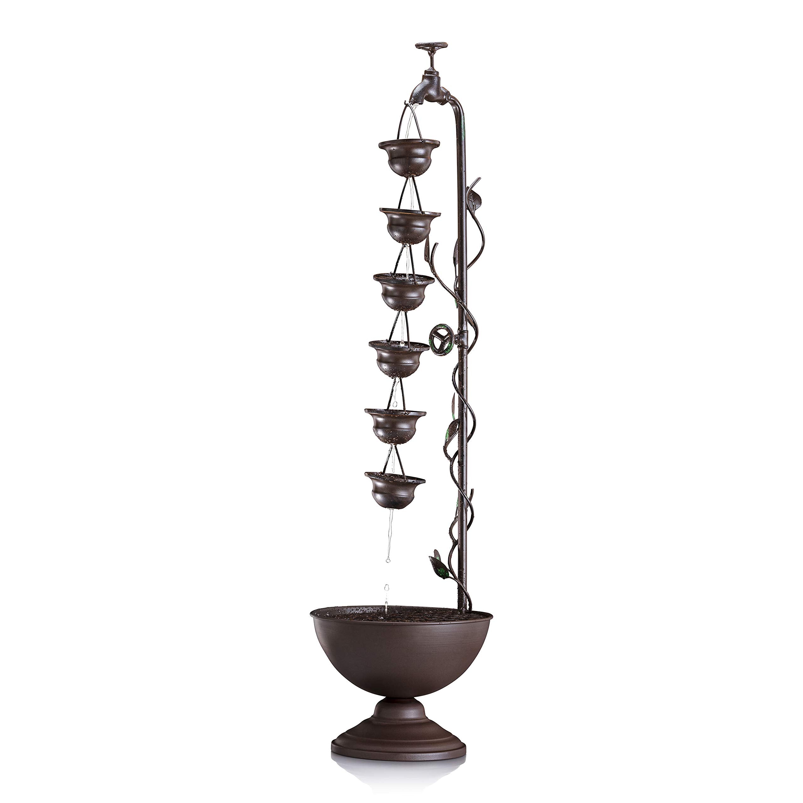 Alpine Corporation bronze finish texture with green accents offering aged charm