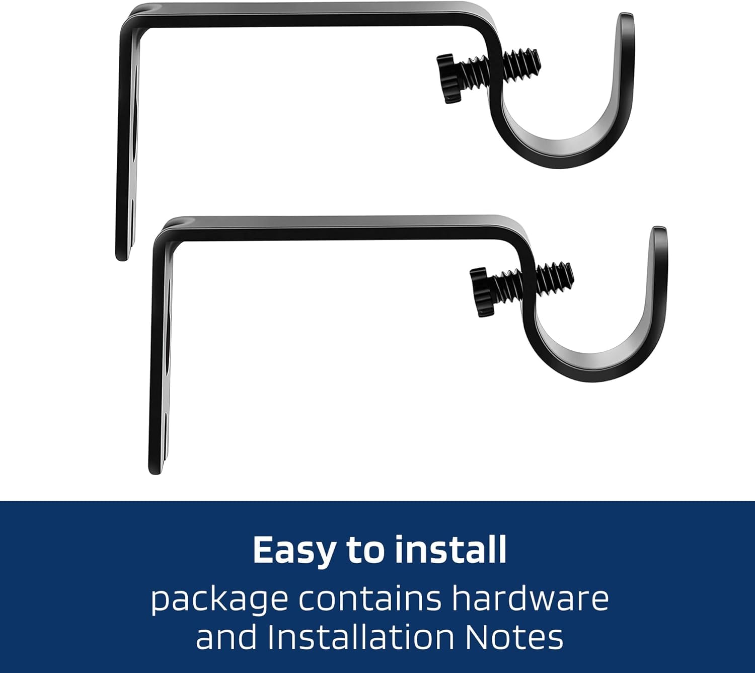 Alskarhem curtain rods mounted in living room providing sleek, low-profile support
