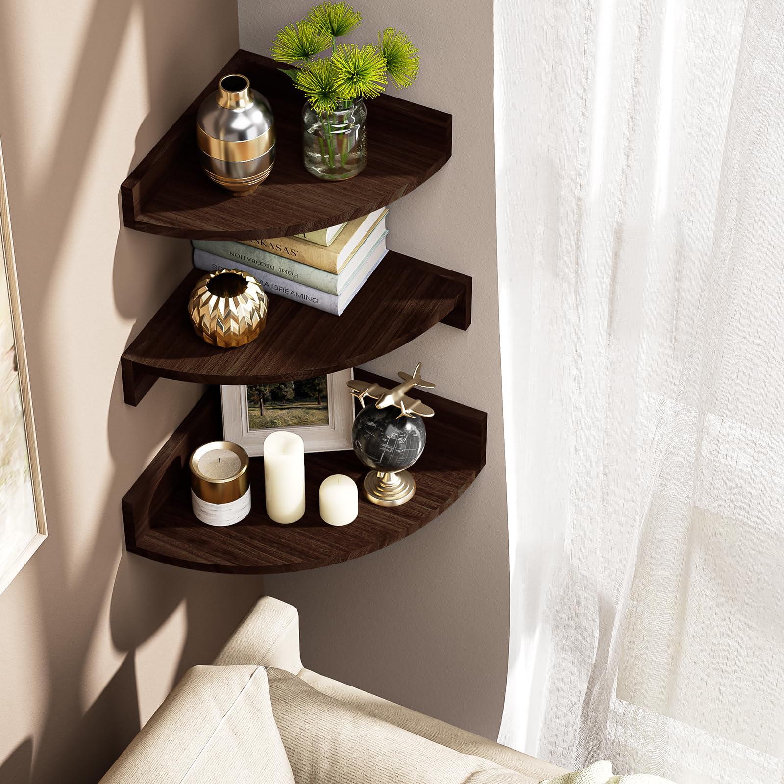 Alsonerbay shelves holding plants and photos for practical display
