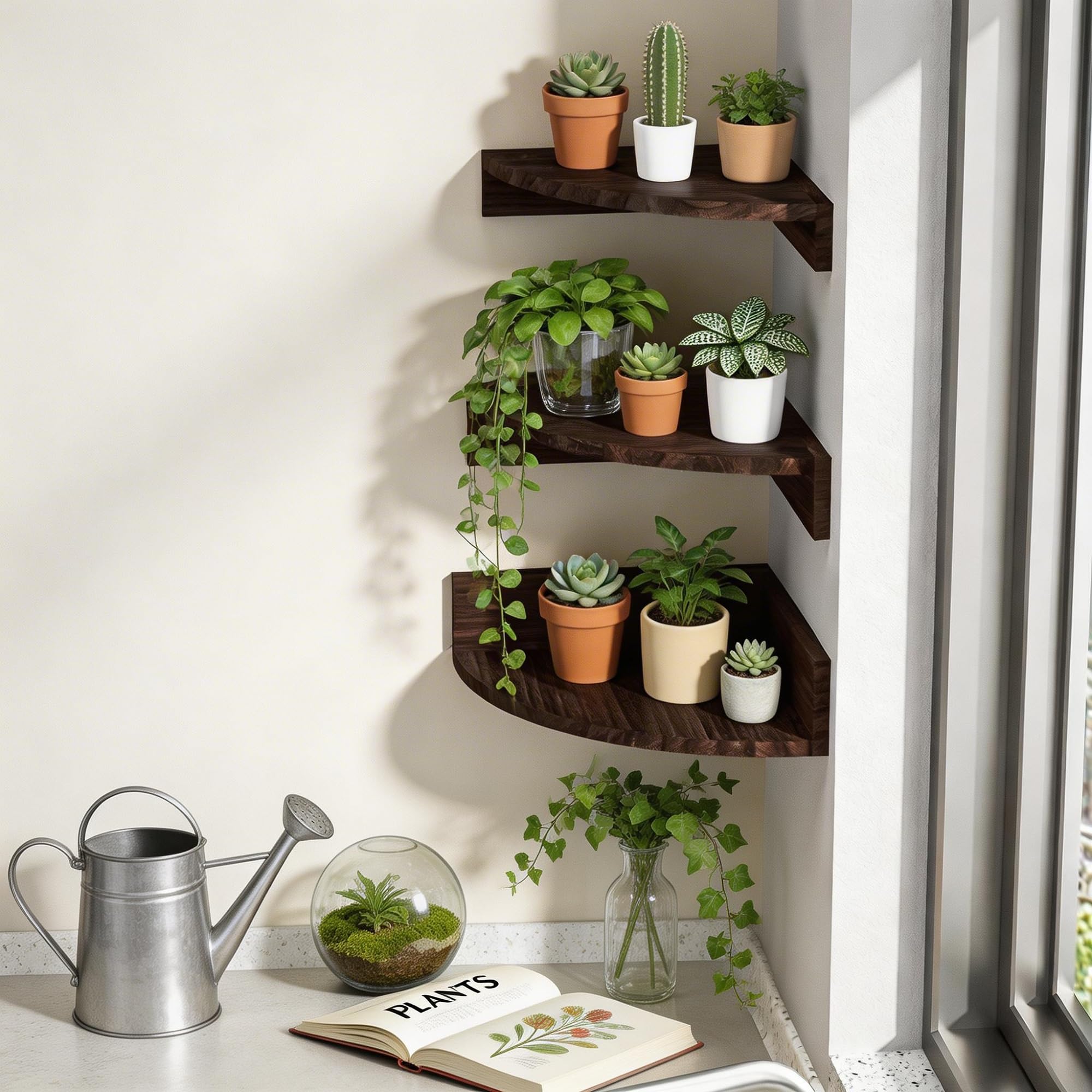 Alsonerbay three shelves size comparison showing graduated dimensions