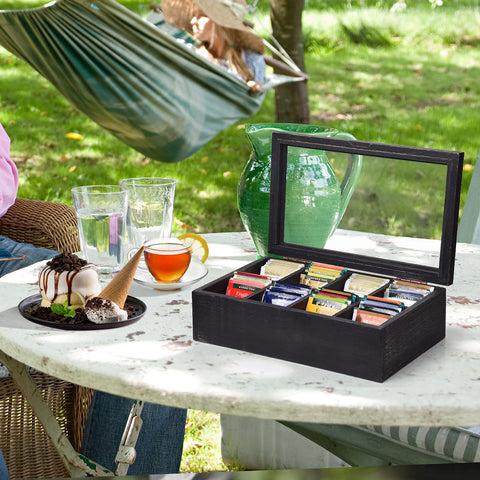 Alsonerbay open top view revealing eight compartments, speeds beverage prep
