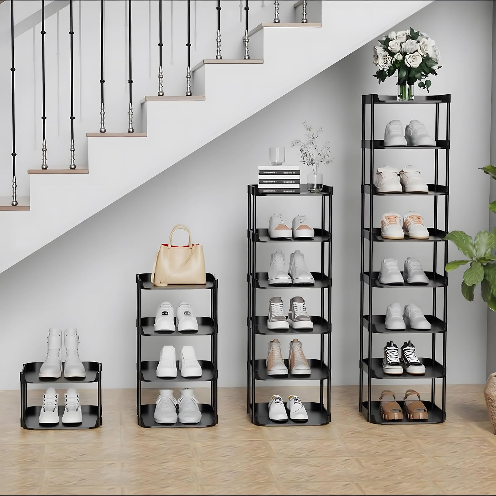 Altdnmaf assembled in hallway demonstrating space-saving use