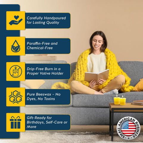 Alternative Imagination label and natural orange-yellow beeswax color illustrating purity