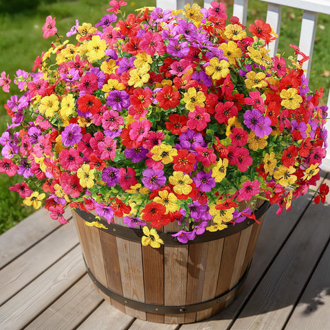 Alupssuc close-up of silk daisy petals highlighting realistic texture and fade resistance