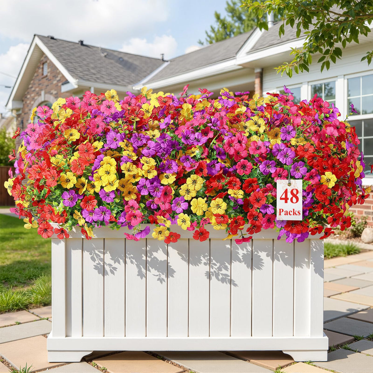Alupssuc front packaging showing 48 bundles and color variety for instant curb appeal