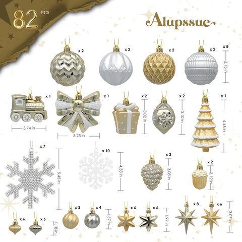 Alupssuc matte and gloss ornaments side-by-side adding layered contrast and elegance
