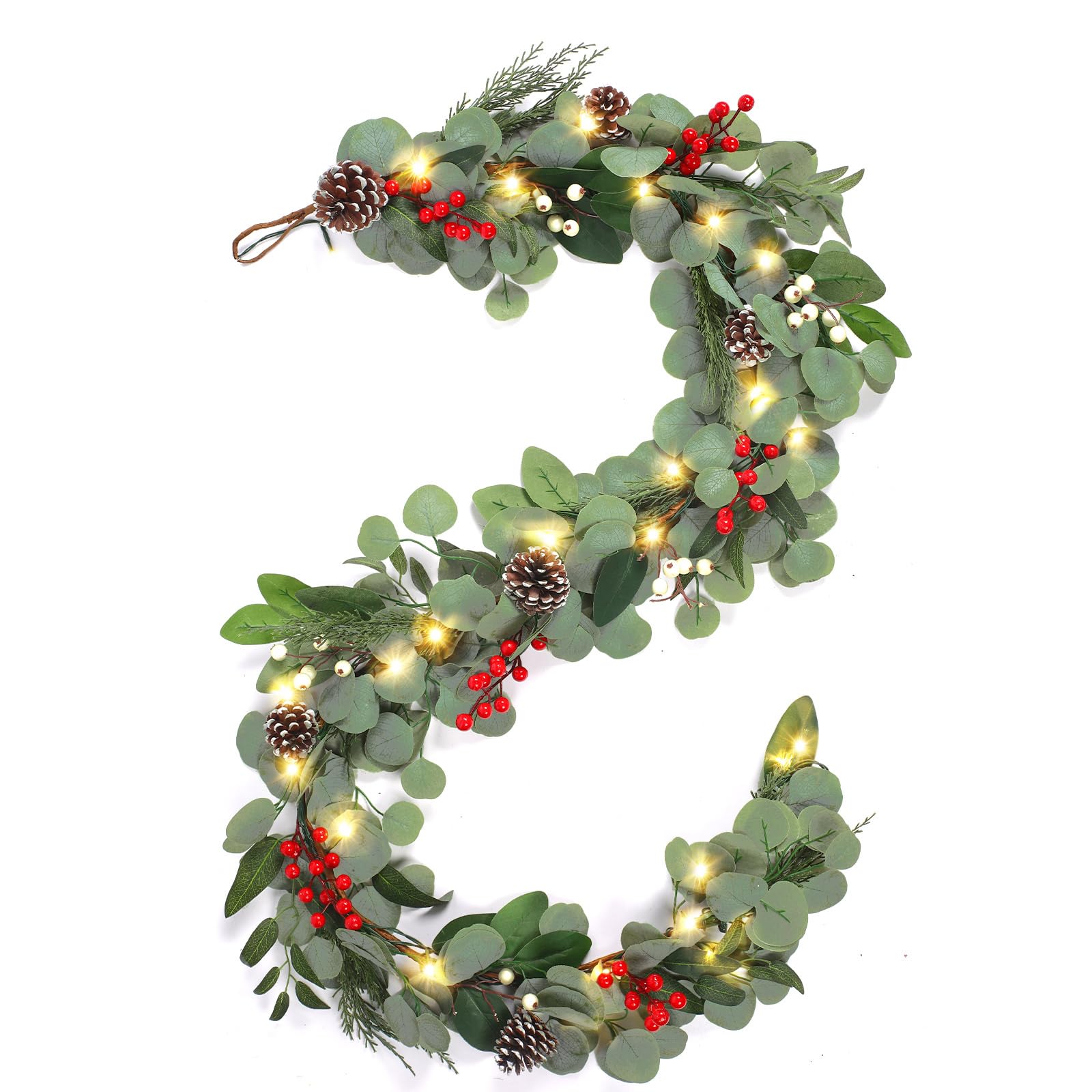 Alupssuc garland held for scale, shows realistic size and easy handling