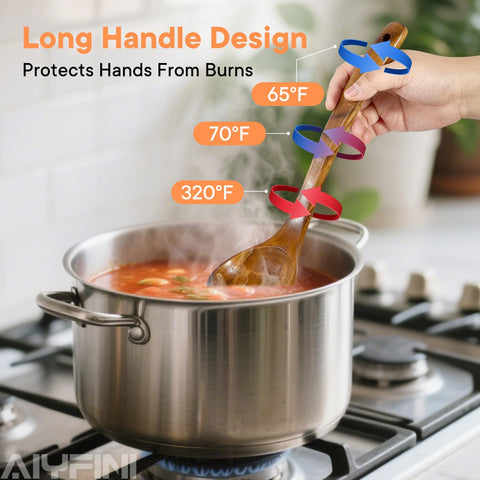 Alyfini chopsticks and spaghetti spoon serving pasta demonstrating versatile cooking benefit