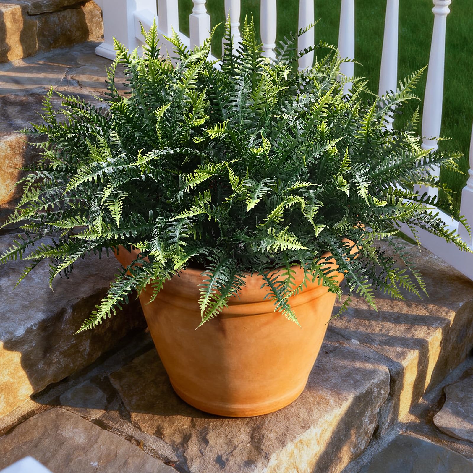 alyptus lifestyle evening porch scene showing welcoming ambiance and low-care greenery