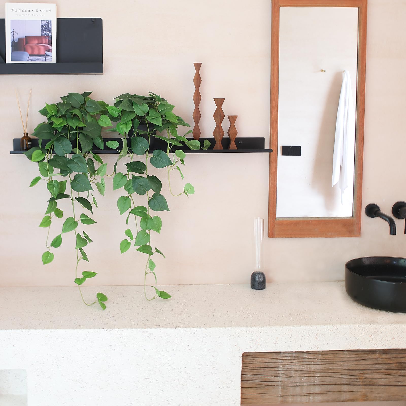 alyptus next to coffee mug displaying 33-inch scale and space-saving benefit