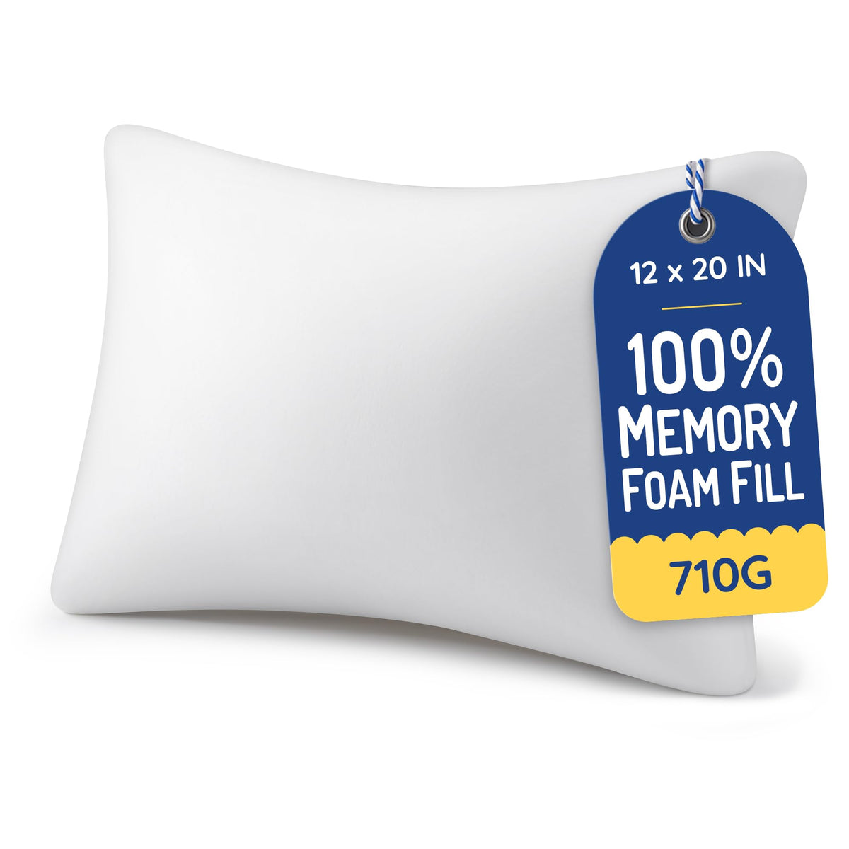 AM AEROMAX front view of 12x20 memory foam insert showing clean rectangular shape and support