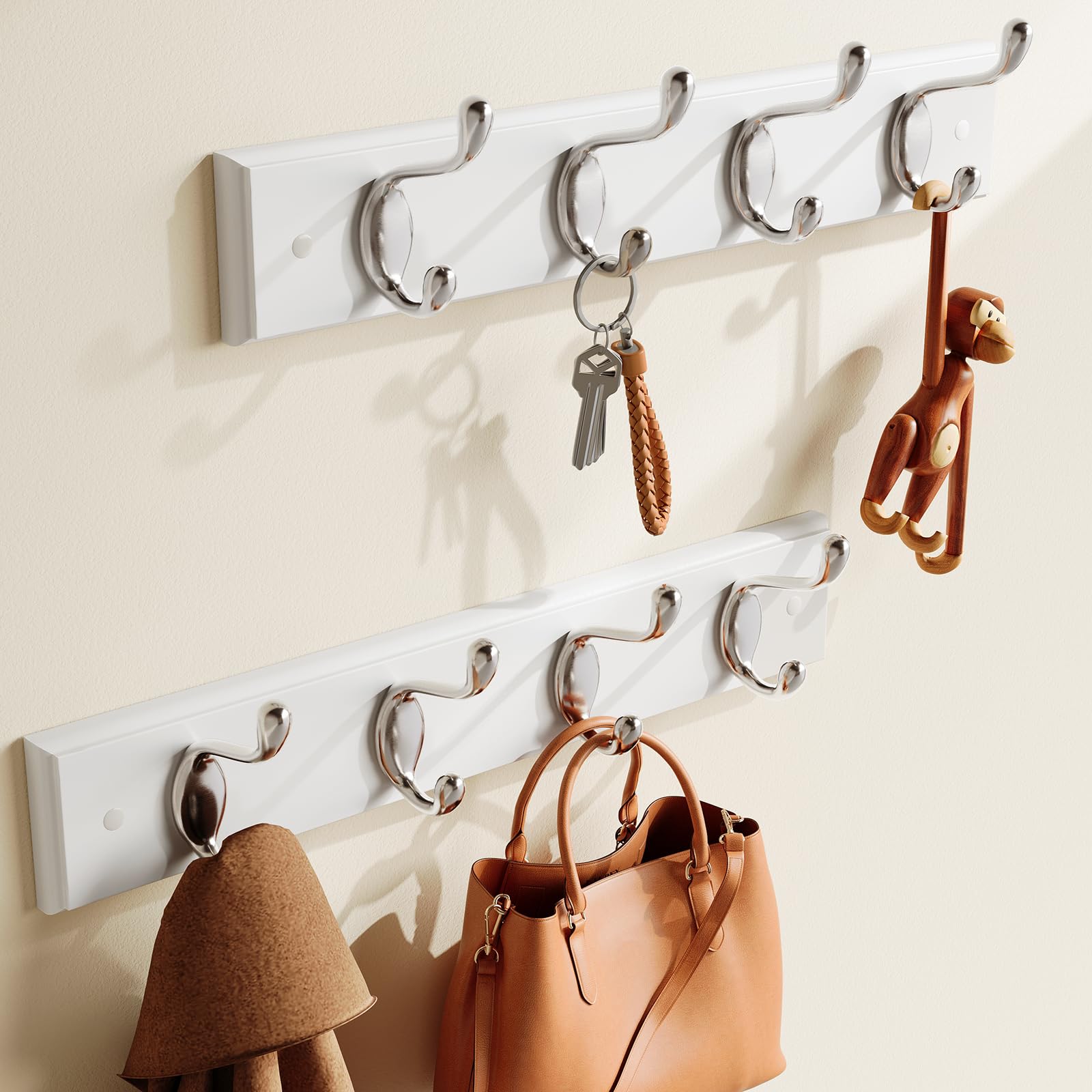 AMADA HOMEFURNISHING close-up of zinc hooks showing solid construction and easy hanging