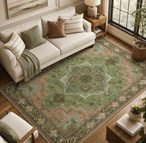 AMADA HOMEFURNISHING close-up of vintage pattern highlighting soft texture and visual depth