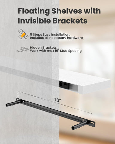 AMADA HOMEFURNISHING included screws anchors and brackets for straightforward installation