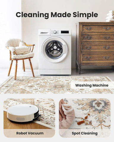 AMADA HOMEFURNISHING textured non-slip backing visible to keep rug securely in place