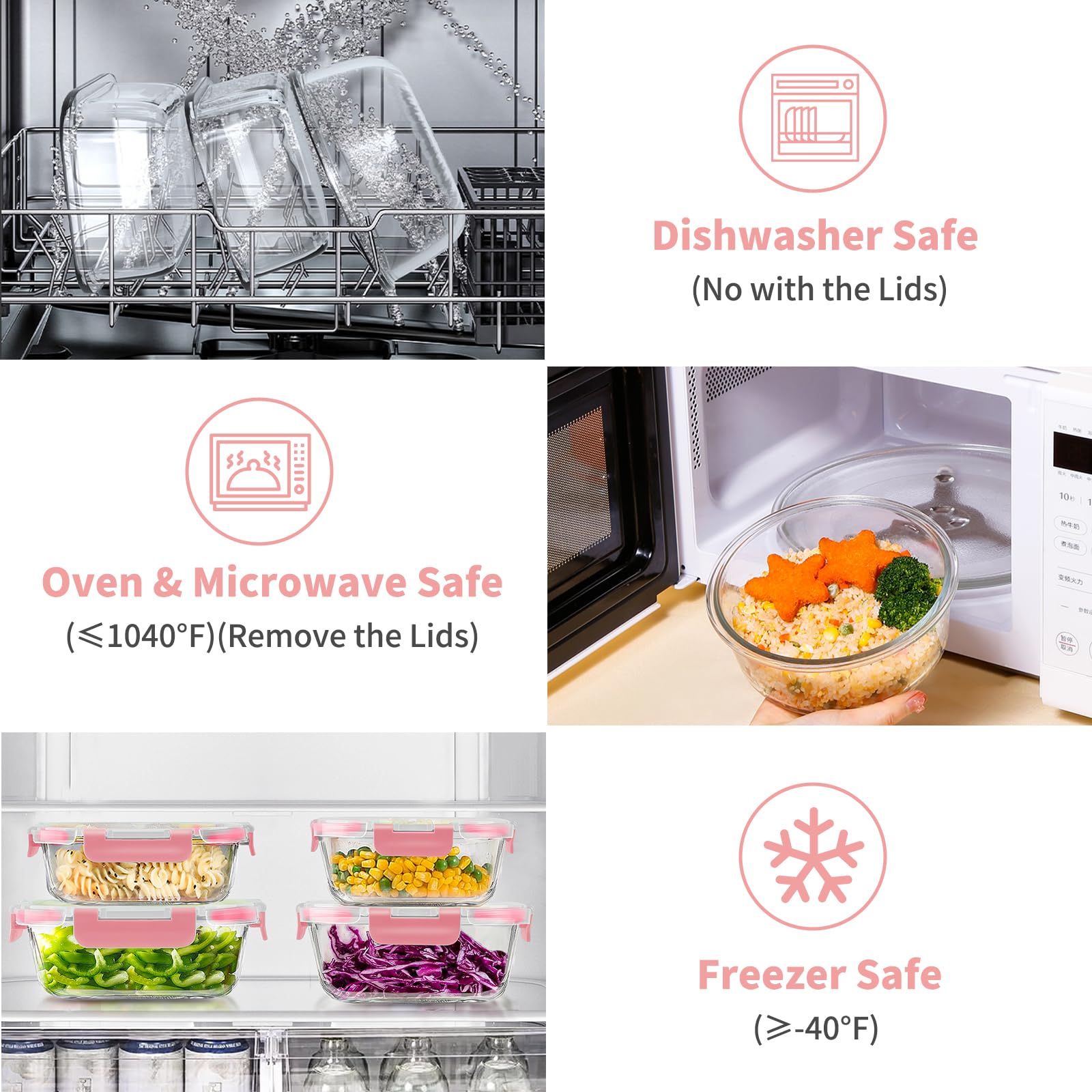 AMALEKO glass containers packed in lunchbag, demonstrating leak-resistant transport benefit