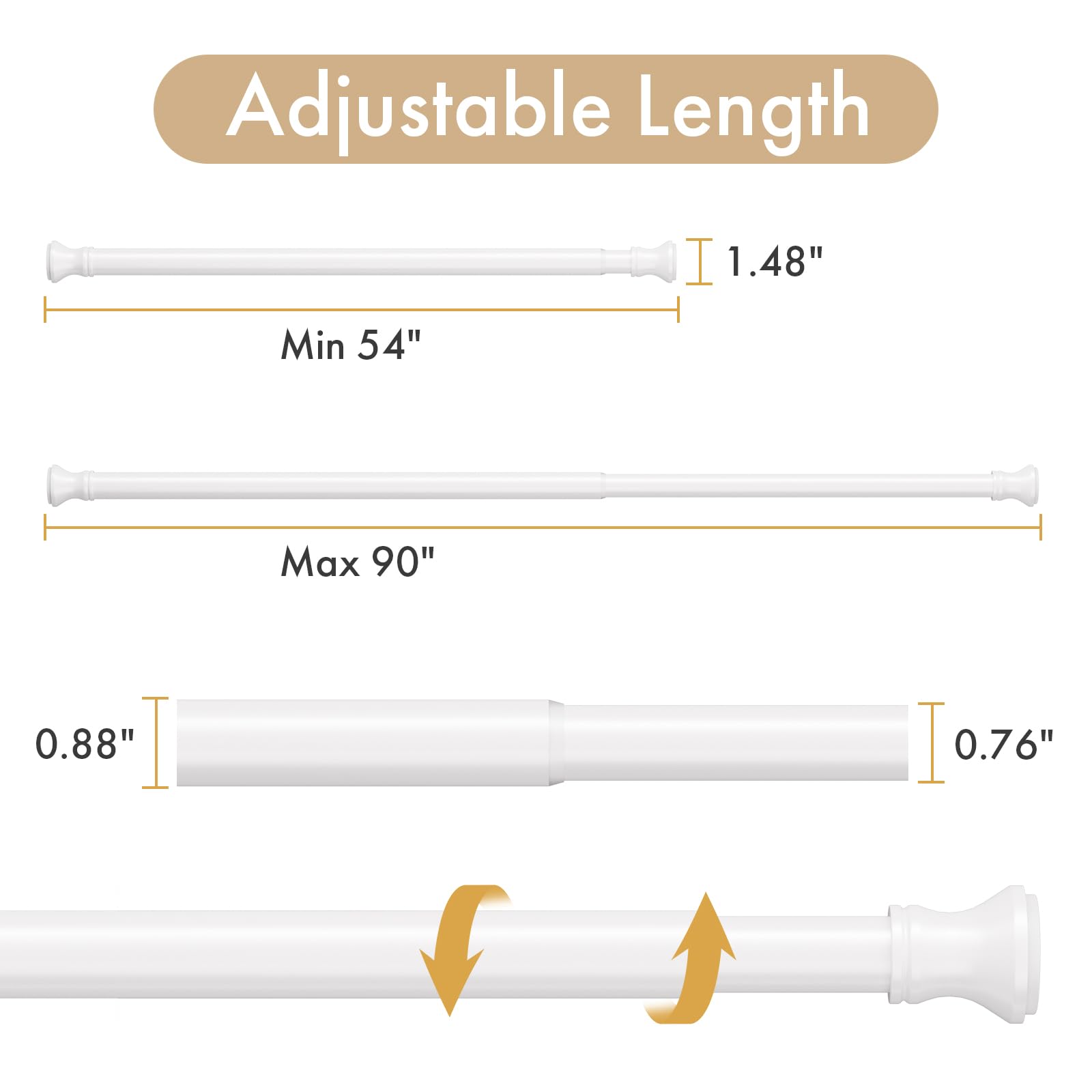 Amazer detachable end close-up showing tube diameters for hook compatibility