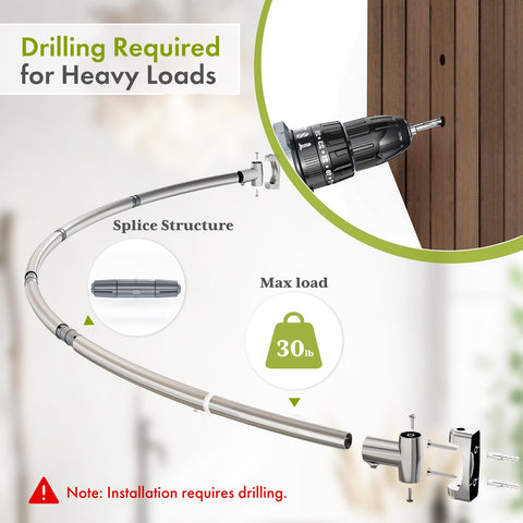 AmazerBath rod next to bathtub showing size scale and fit advantage