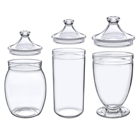 Amazing Abby jars labeled for pantry storage demonstrating organized, visible contents