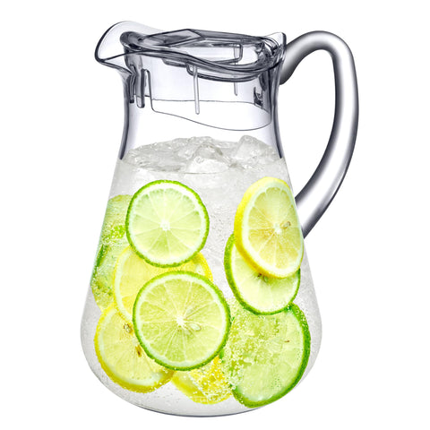 Amazing Abby Droply front view showing clear pitcher and lid for stylish serving