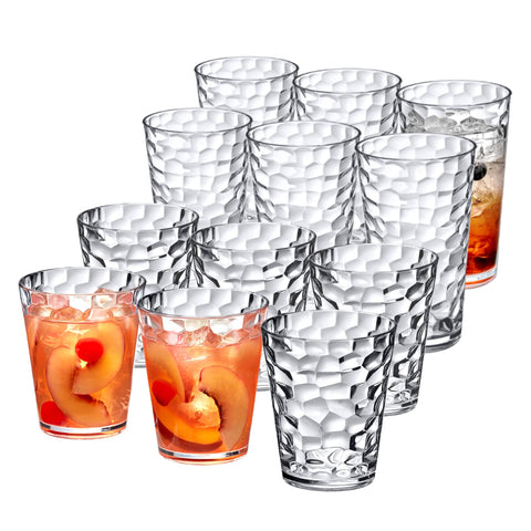 Amazing Abby front view of clear tumblers showing set and polished look for elegant serving