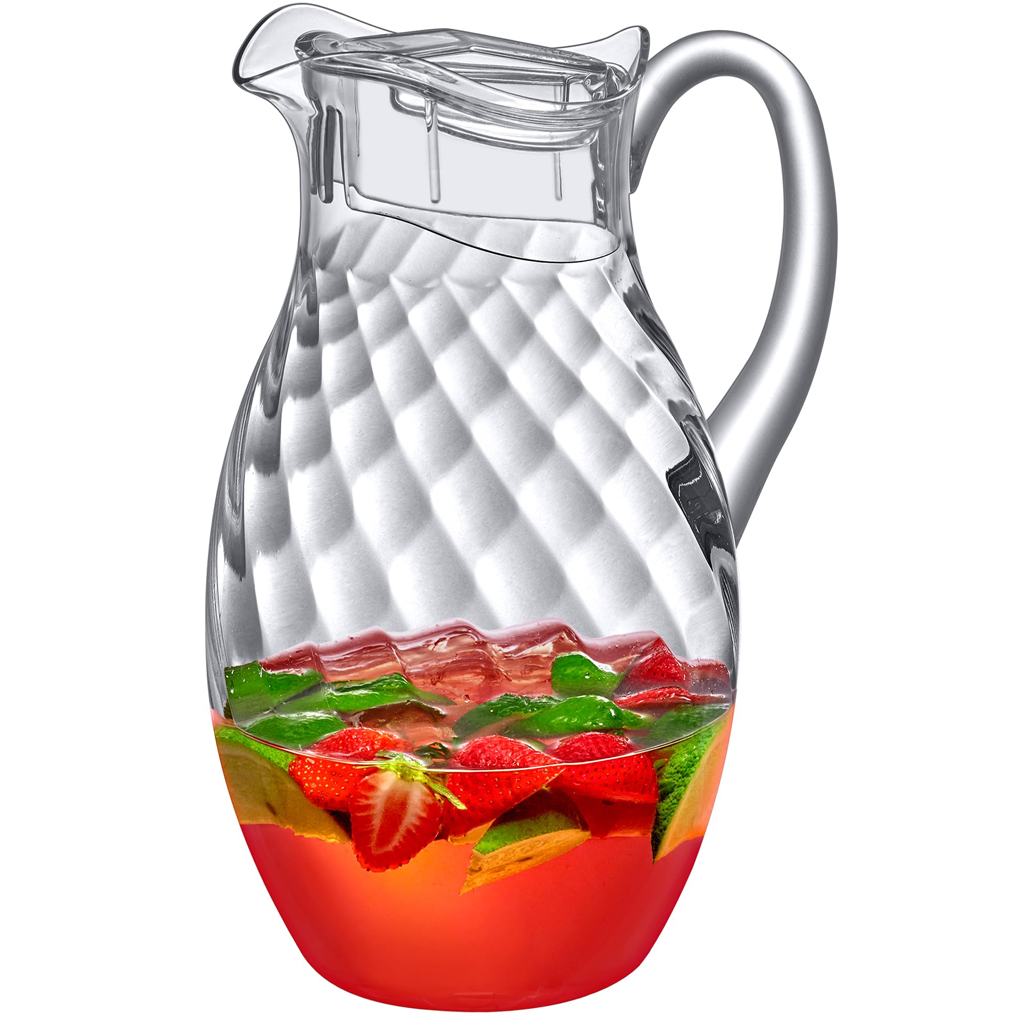 Amazing Abby clear pitcher front view showing sleek design and capacity