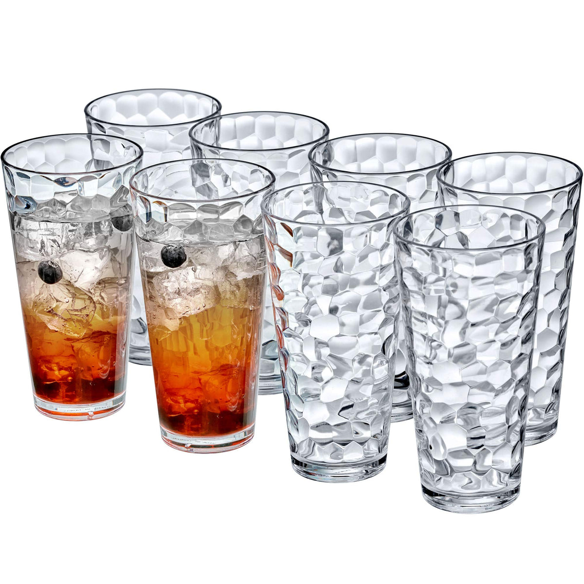 Amazing Abby front view of stacked tumblers shows clear design and easy storage benefit