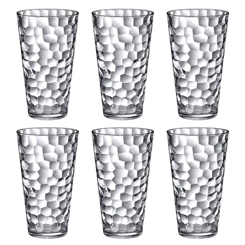 Amazing Abby stacked tumblers next to a cola bottle showing compact storage