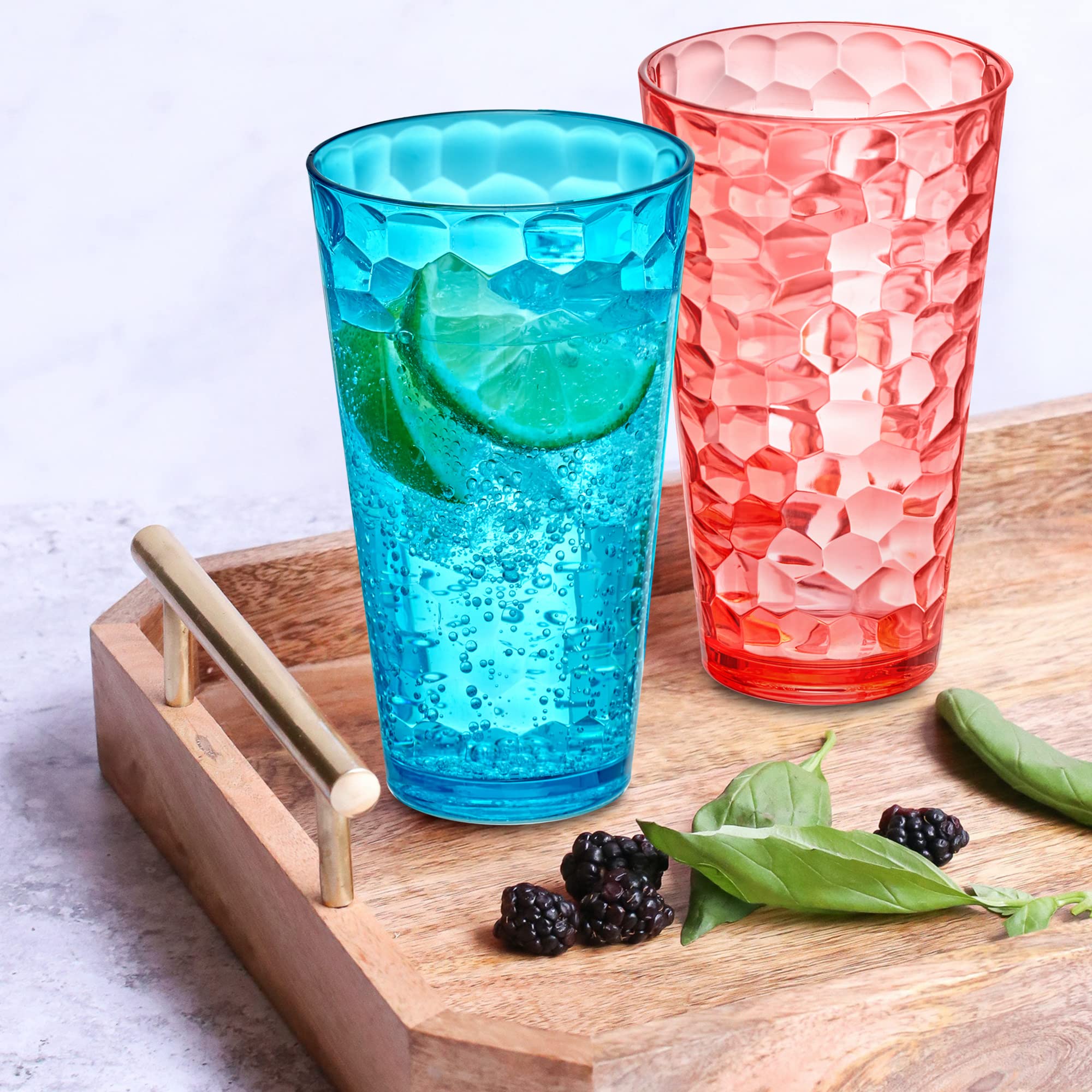 Amazing Abby stacked tumblers showing space-saving, stable storage