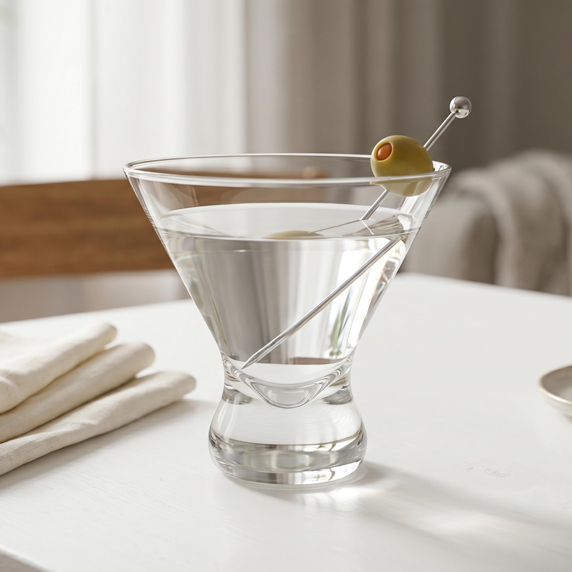 Amazing Abby glass in hand showing size and lightweight convenience benefit