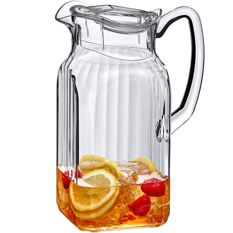 Amazing Abby clear pitcher front view showing full capacity and sleek look