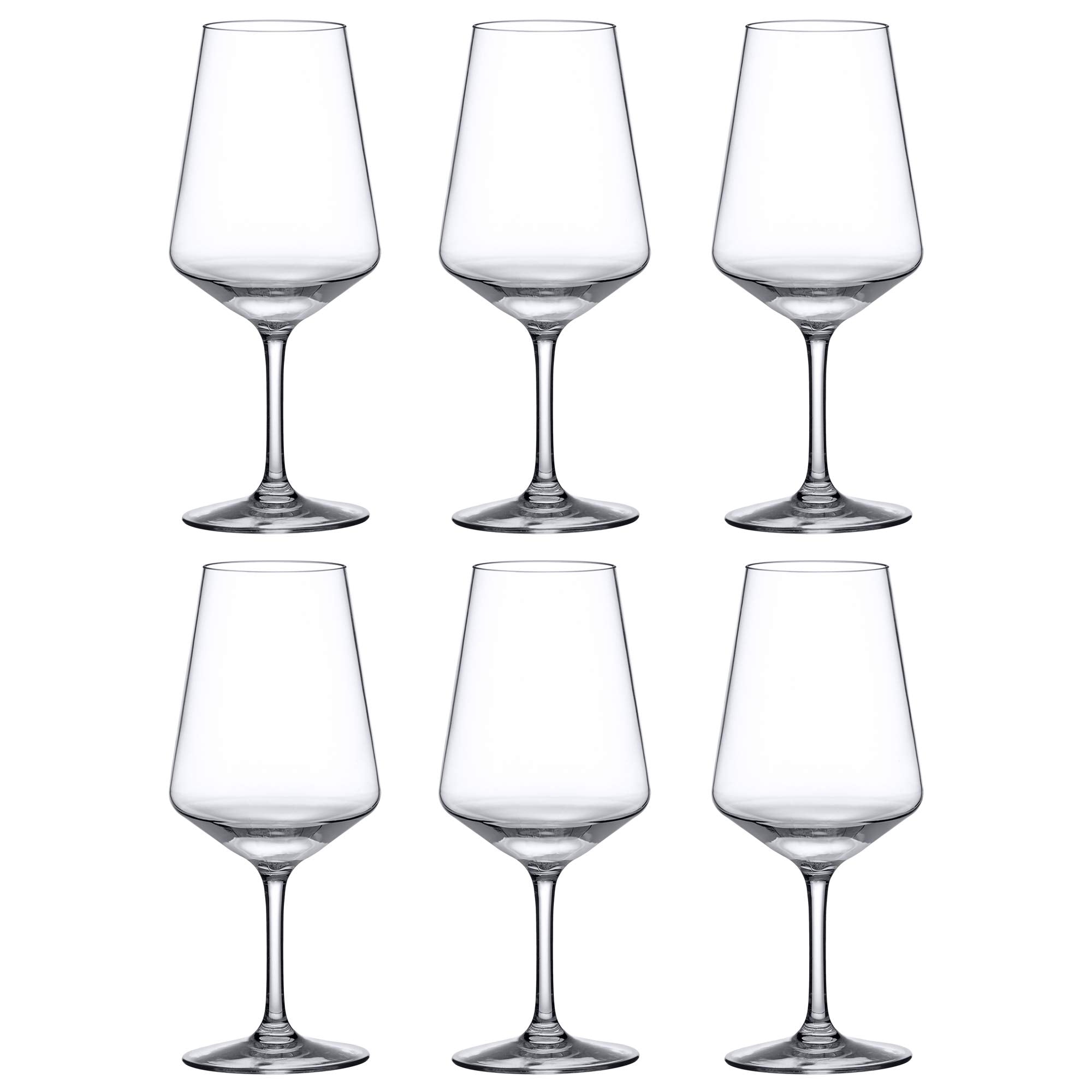 Amazing Abby six Sherry glasses on outdoor table demonstrating stylish reusable entertaining