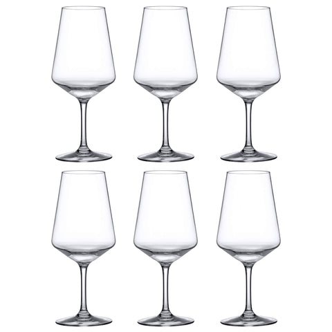 Amazing Abby six Sherry glasses on outdoor table demonstrating stylish reusable entertaining