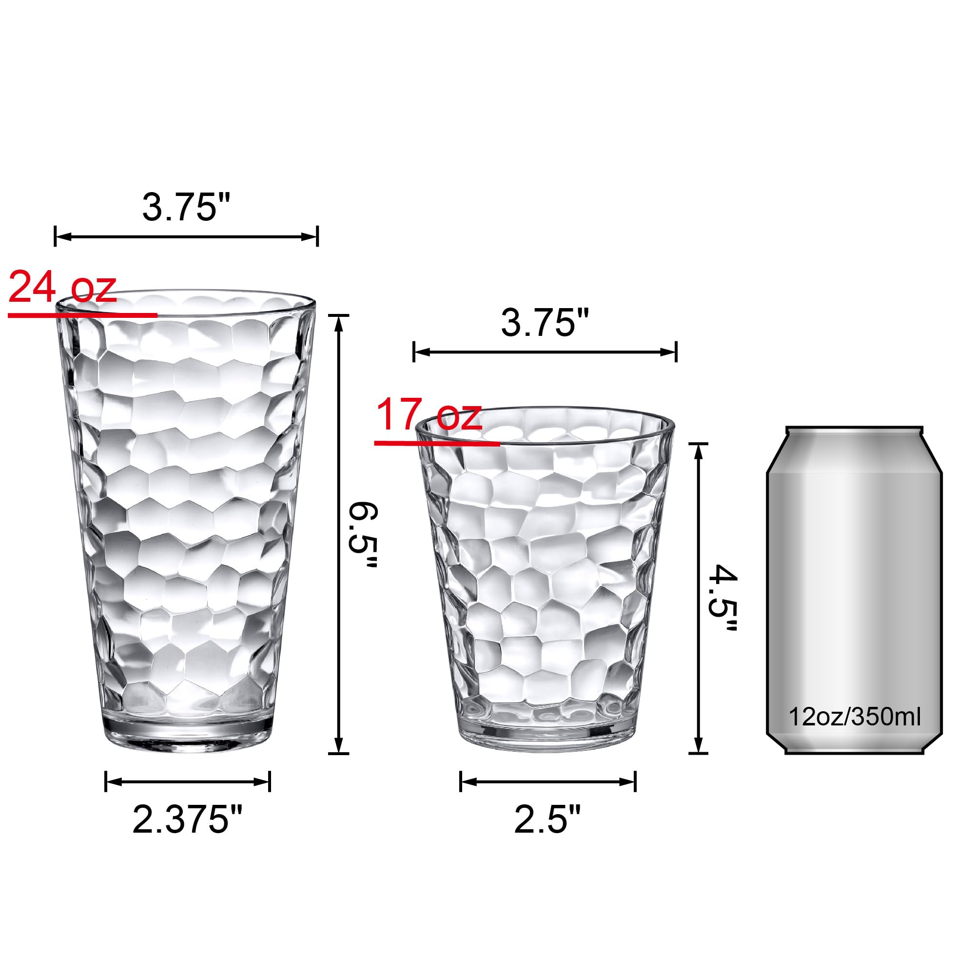 Amazing Abby side-by-side 16oz and 24oz tumblers showing capacity options for serving