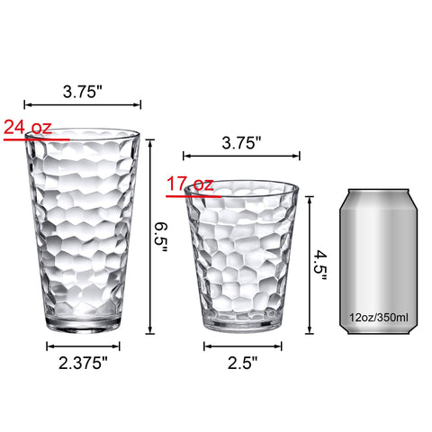 Amazing Abby side-by-side 16oz and 24oz tumblers showing capacity options for serving
