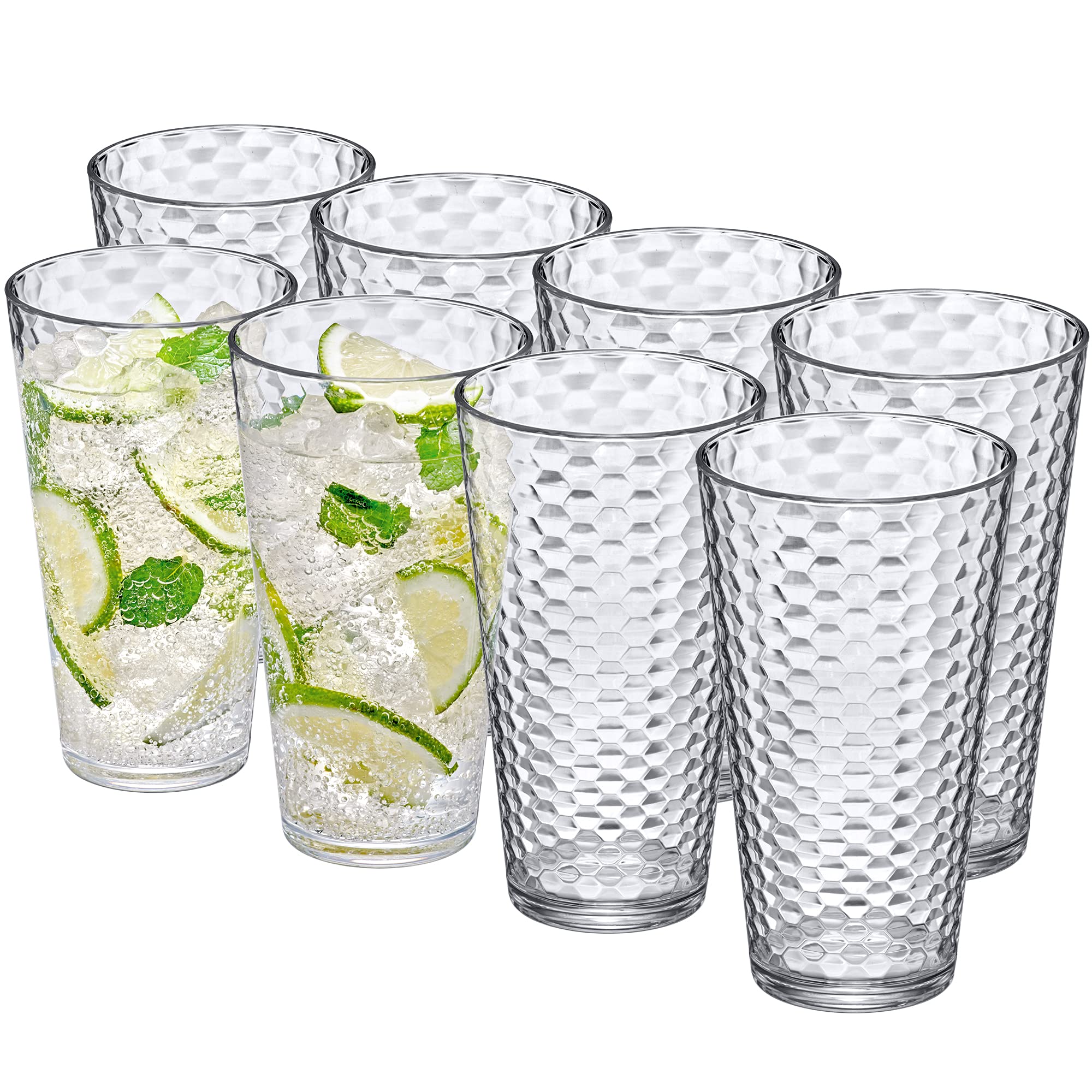 Amazing Abby Snowflake front stack showing clear design and stackability for space-saving