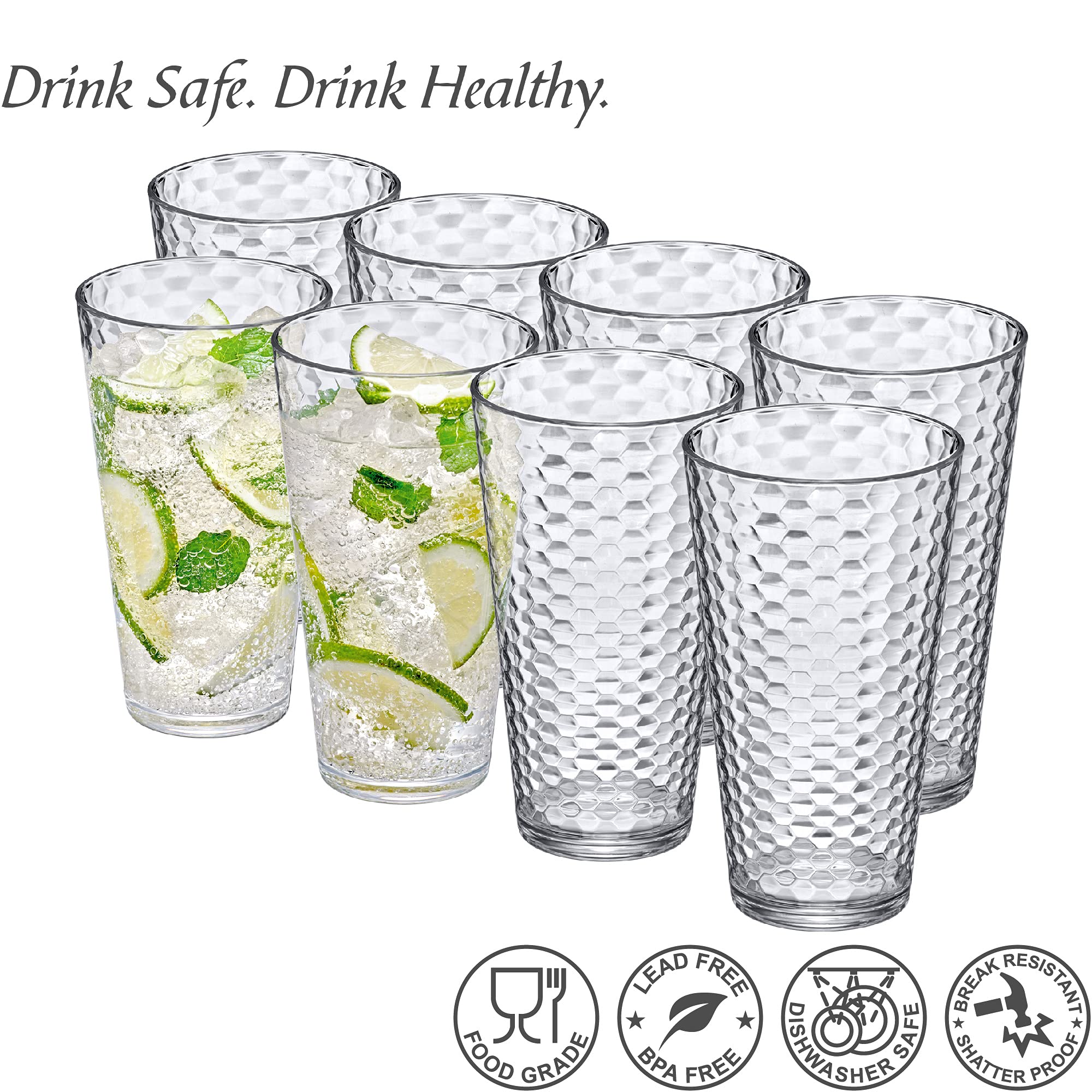 Amazing Abby Snowflake tumblers in use outdoors showing sturdy, shatter-proof benefit