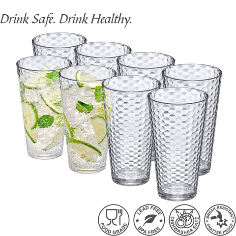 Amazing Abby Snowflake tumblers in use outdoors showing sturdy, shatter-proof benefit