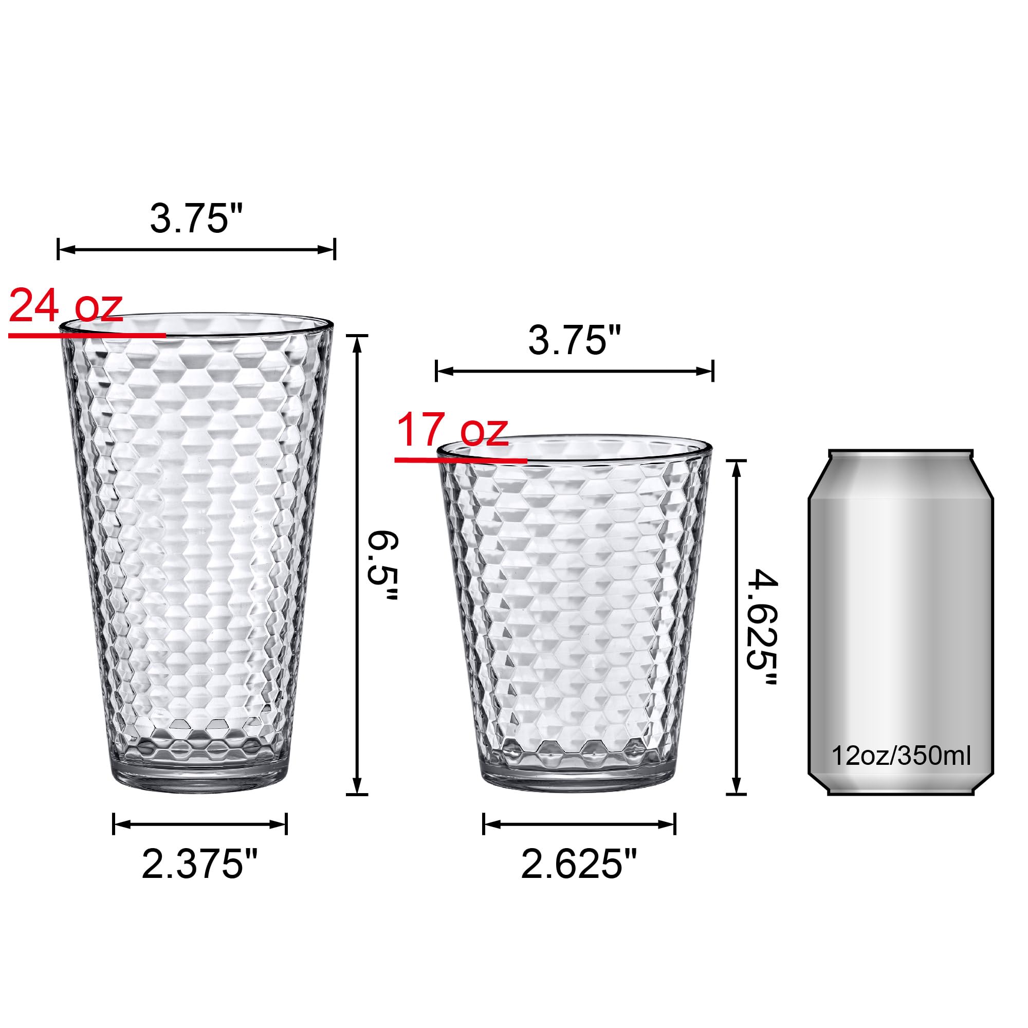 Amazing Abby stacked tumblers beside a ruler showing compact storage benefit