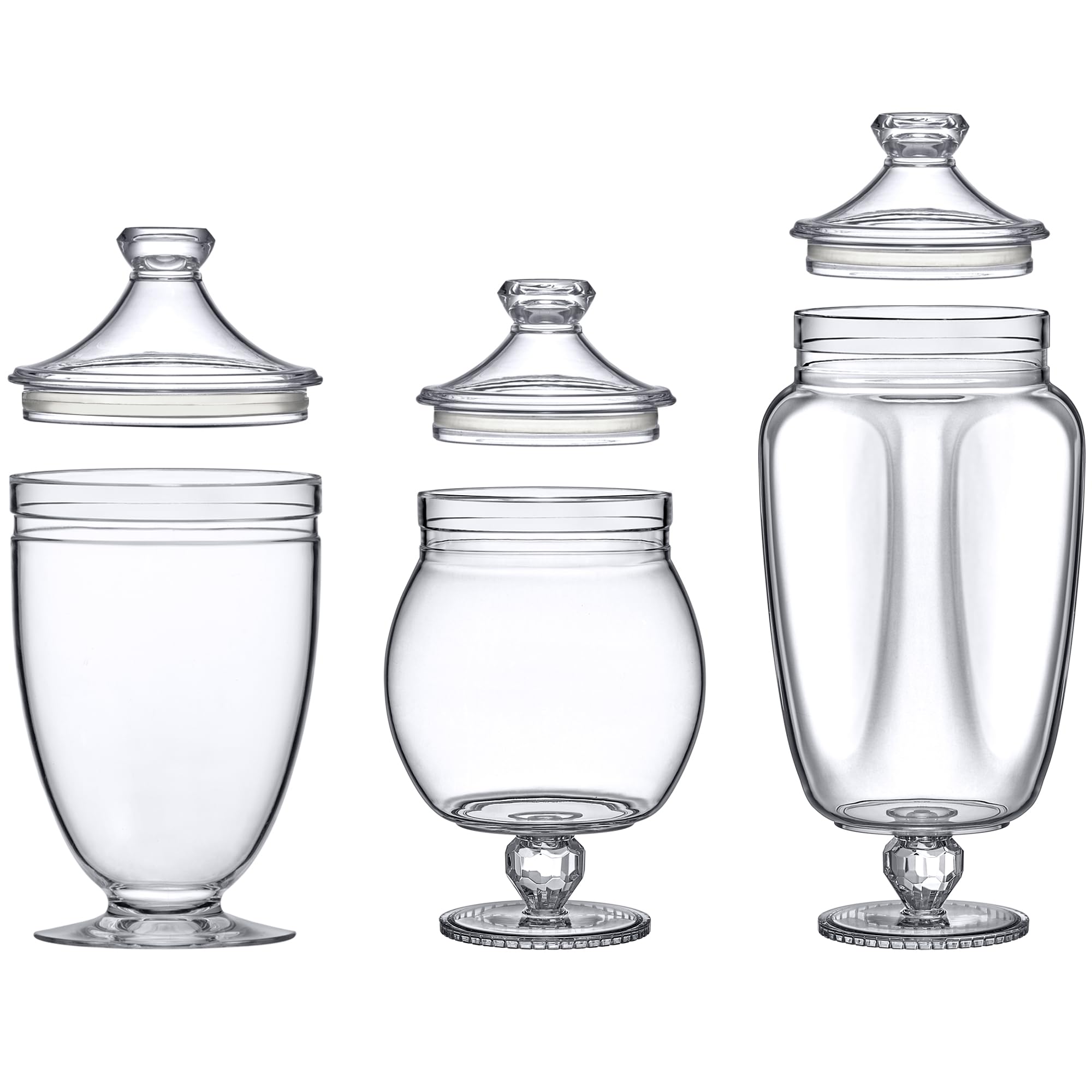 Amazing Abby jars on wedding candy buffet showing clear presentation and styling benefit