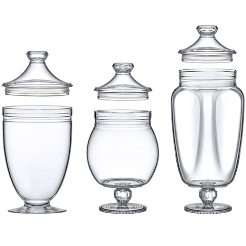 Amazing Abby jars on wedding candy buffet showing clear presentation and styling benefit