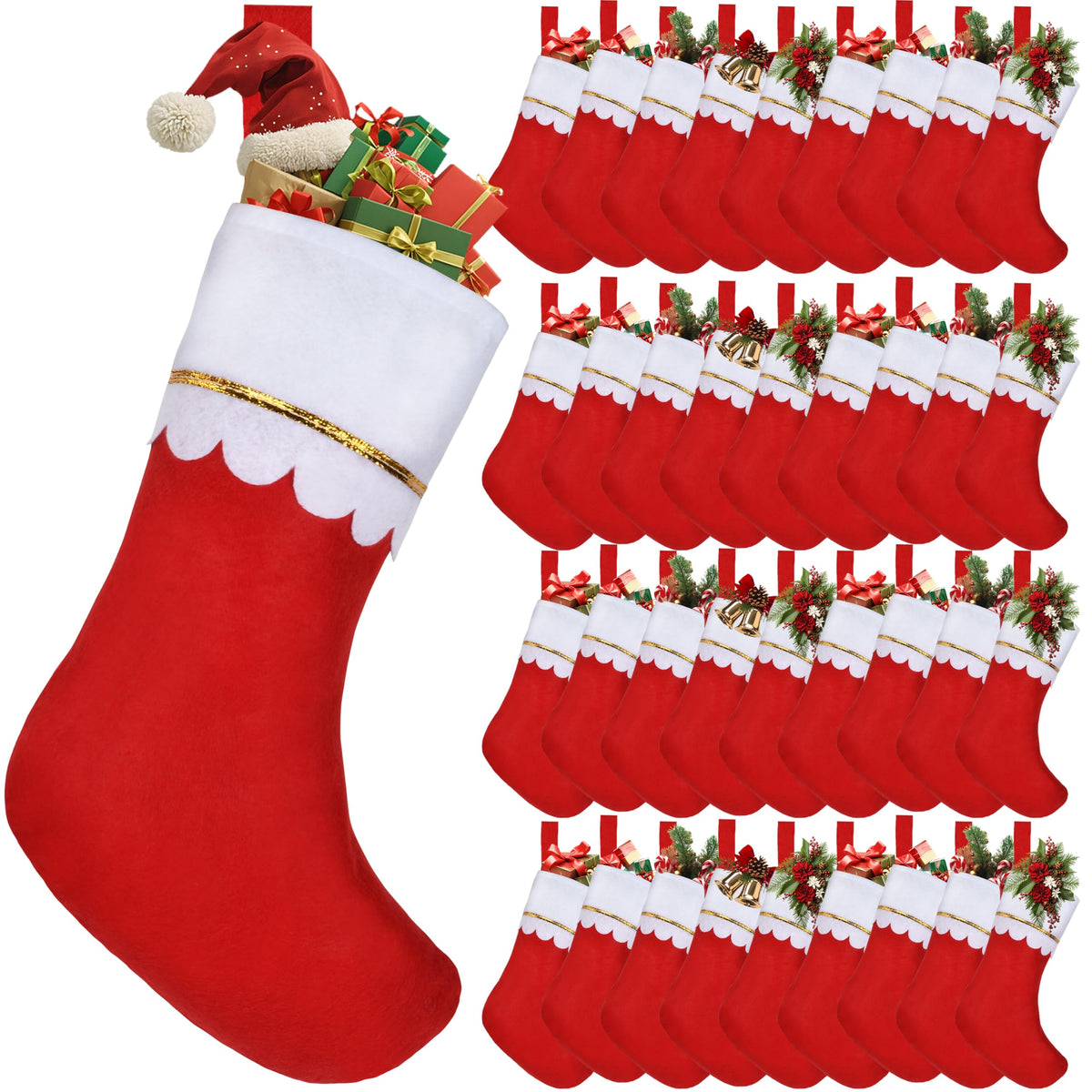 AMAZING TIME front view of 36 stockings showing bulk value