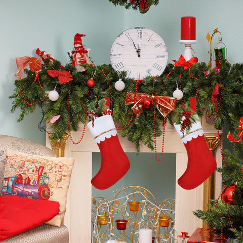 AMAZING TIME staircase display showing coordinated holiday styling
