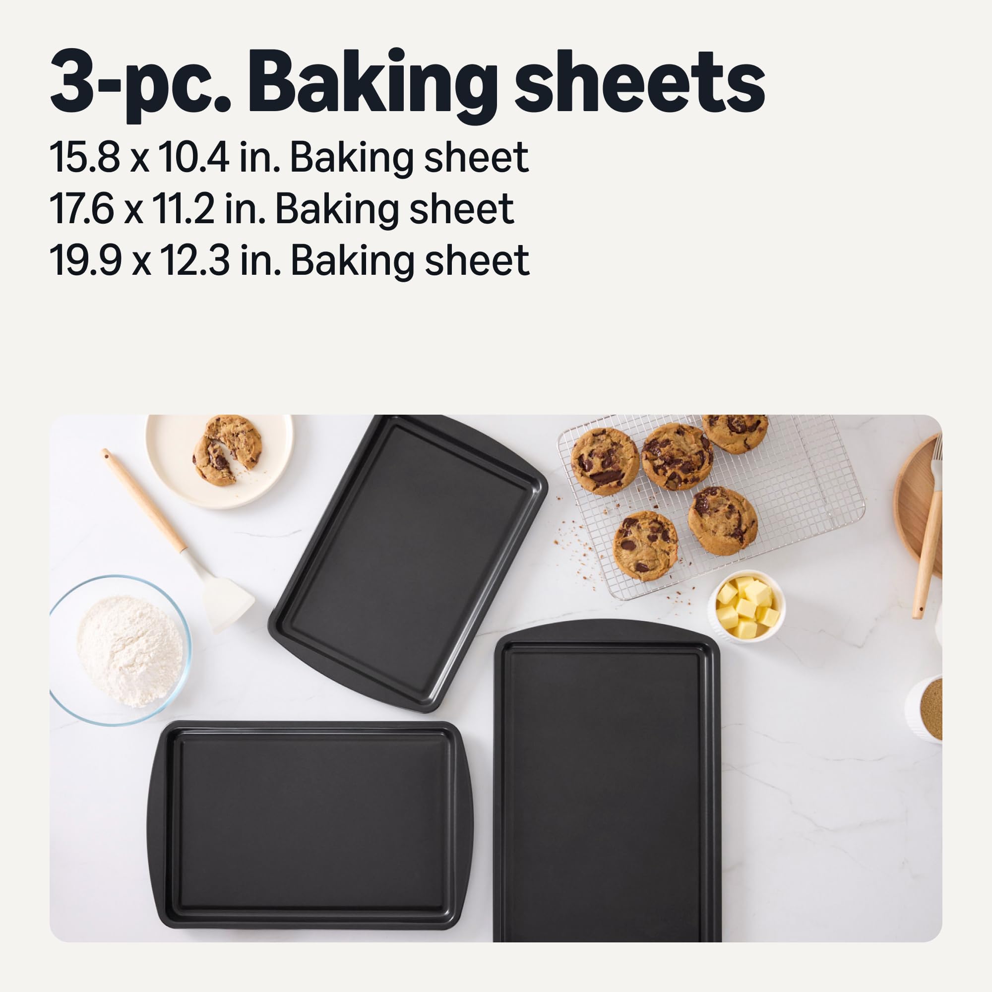 Amazon Basics sheets stacked to save cabinet space for organized storage