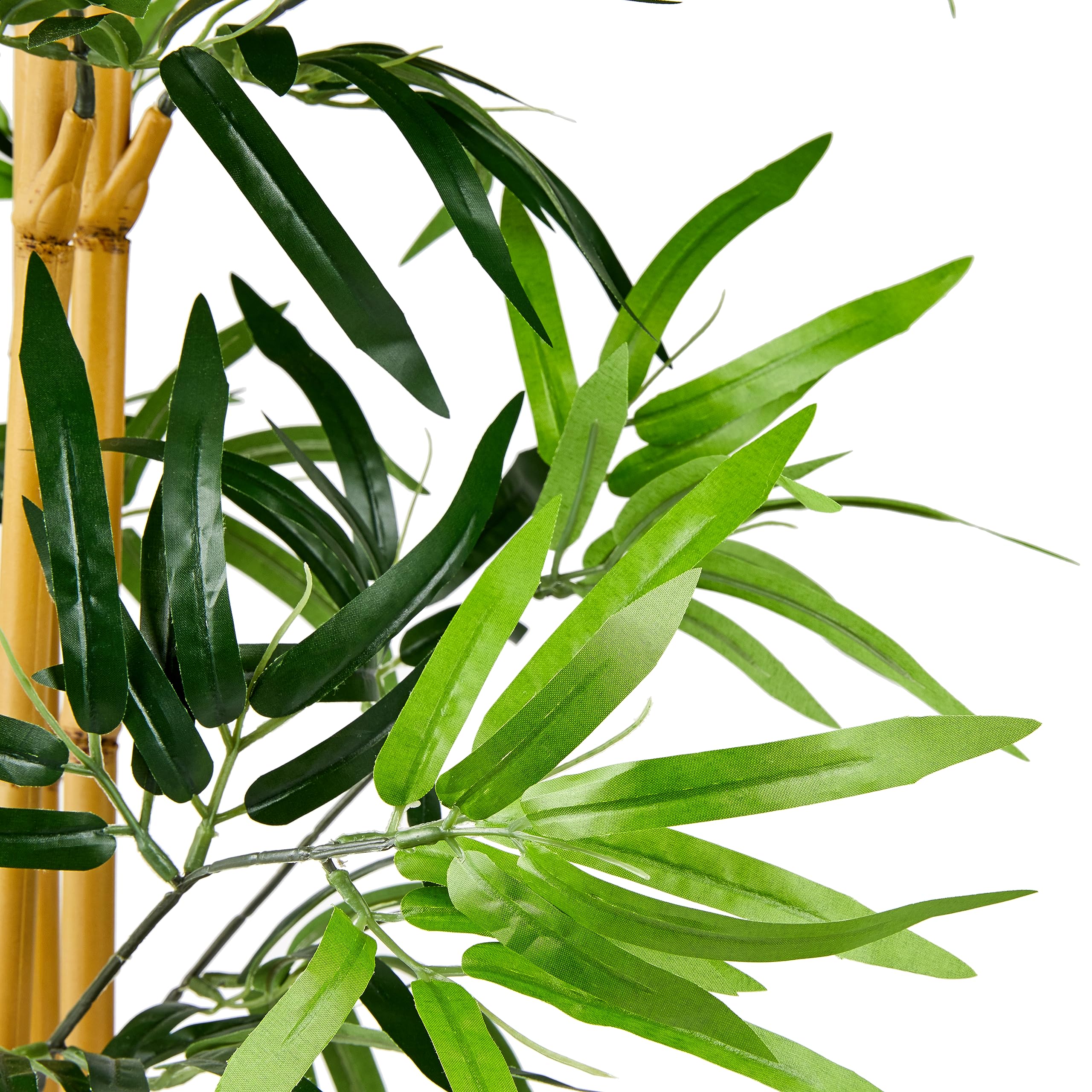 Amazon Basics artificial bamboo styled in living room adding low-maintenance greenery