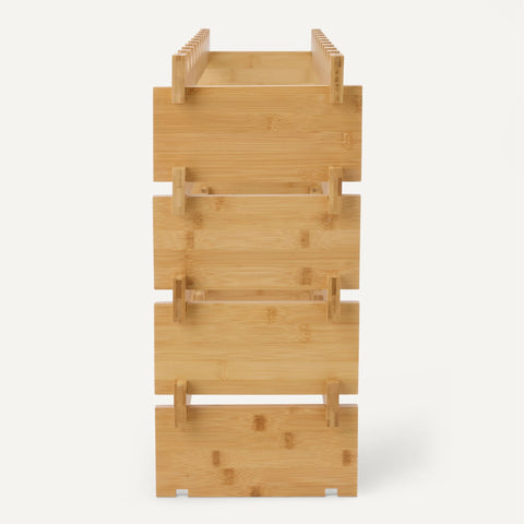 Amazon Basics rack on countertop storing wine bottles for easy access and display