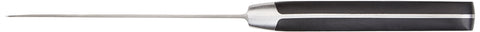 Amazon Basics bolster and blade closeup highlighting finger protection and controlled handling