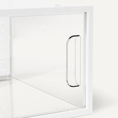 amazon basics single box holding sneakers demonstrating easy access