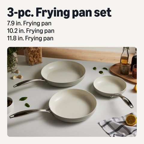 amazon basics ceramic coating close-up showing smooth surface for easy food release